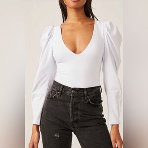 Free People Bodysuit Intimately Va Va Voop LONG SLEEVE